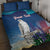 Personalized Iceland National Day Quilt Bed Set Gyrfalcon With Lupine Flower