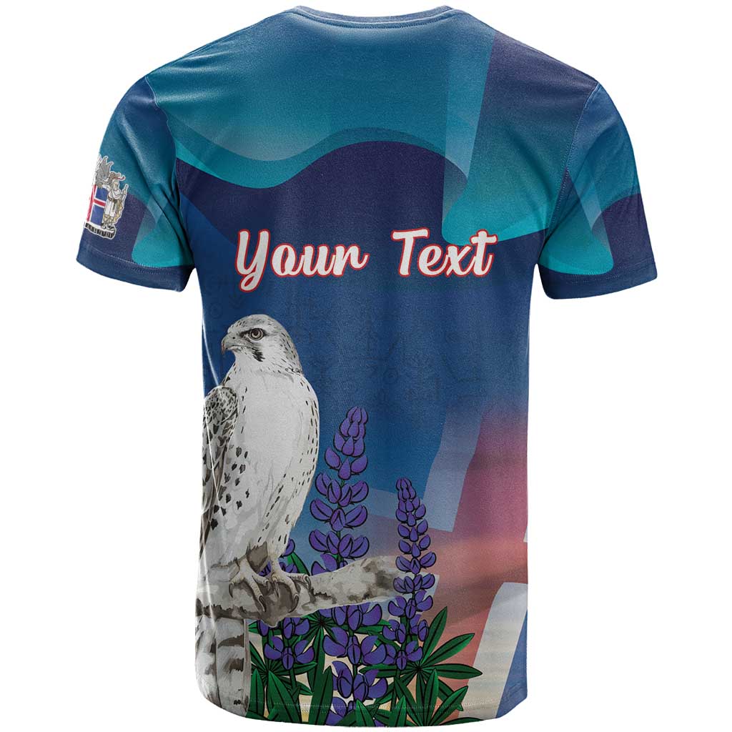 Personalized Iceland National Day T Shirt Gyrfalcon With Lupine Flower
