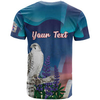 Personalized Iceland National Day T Shirt Gyrfalcon With Lupine Flower