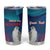 Personalized Iceland National Day Tumbler Cup Gyrfalcon With Lupine Flower