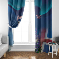 Personalized Iceland National Day Window Curtain Gyrfalcon With Lupine Flower