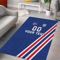 Custom Iceland Football Area Rug Strakarnir Okkar Celtic Pattern