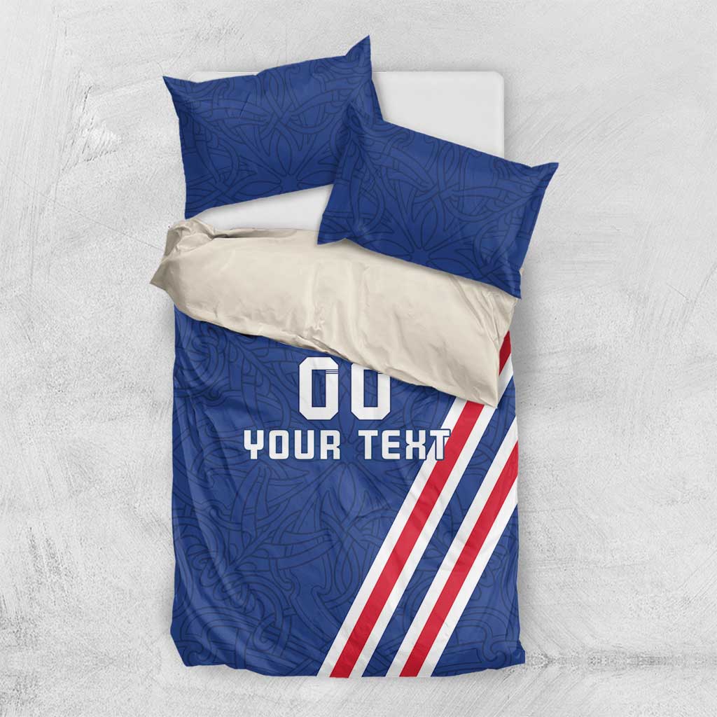 Custom Iceland Football Bedding Set Strakarnir Okkar Celtic Pattern