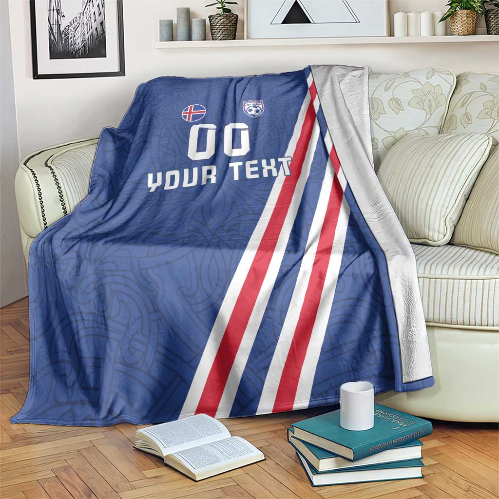 Custom Iceland Football Blanket Strakarnir Okkar Celtic Pattern