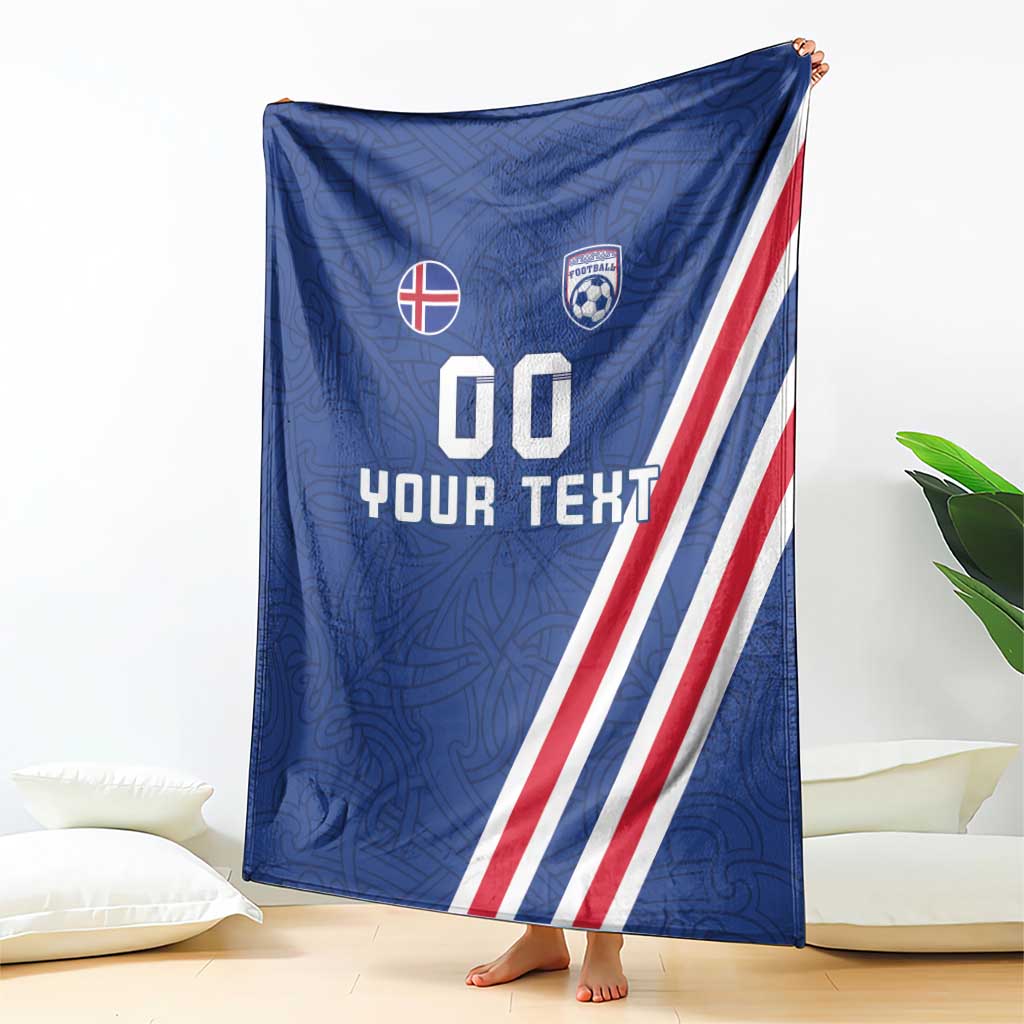 Custom Iceland Football Blanket Strakarnir Okkar Celtic Pattern
