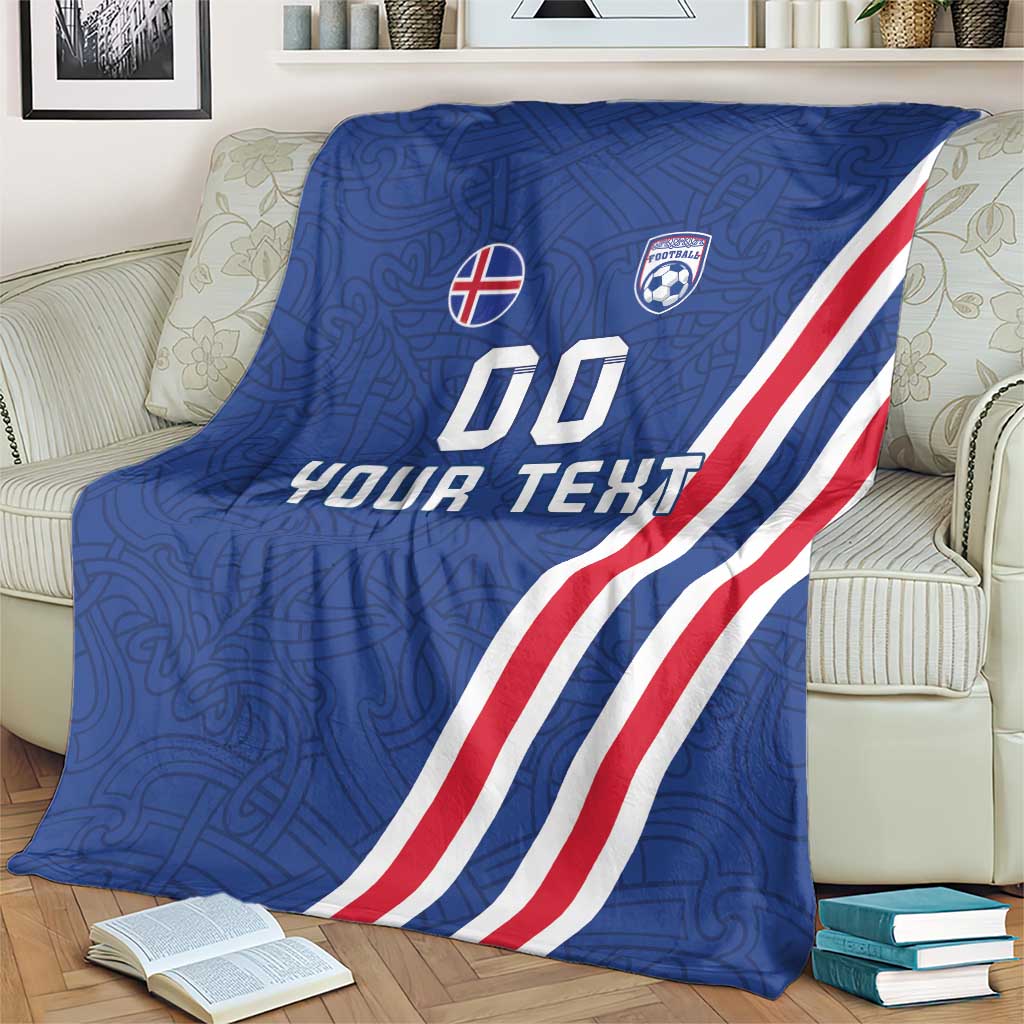 Custom Iceland Football Blanket Strakarnir Okkar Celtic Pattern