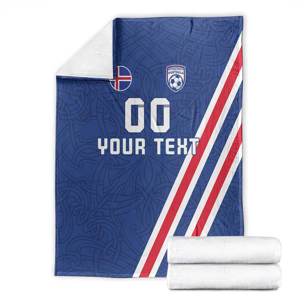 Custom Iceland Football Blanket Strakarnir Okkar Celtic Pattern