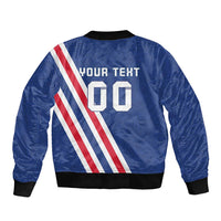 Custom Iceland Football Bomber Jacket Strakarnir Okkar Celtic Pattern