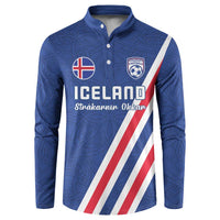 Custom Iceland Football Button Sweatshirt Strakarnir Okkar Celtic Pattern