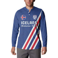 Custom Iceland Football Button Sweatshirt Strakarnir Okkar Celtic Pattern