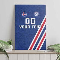 Custom Iceland Football Canvas Wall Art Strakarnir Okkar Celtic Pattern