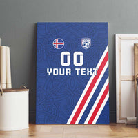 Custom Iceland Football Canvas Wall Art Strakarnir Okkar Celtic Pattern