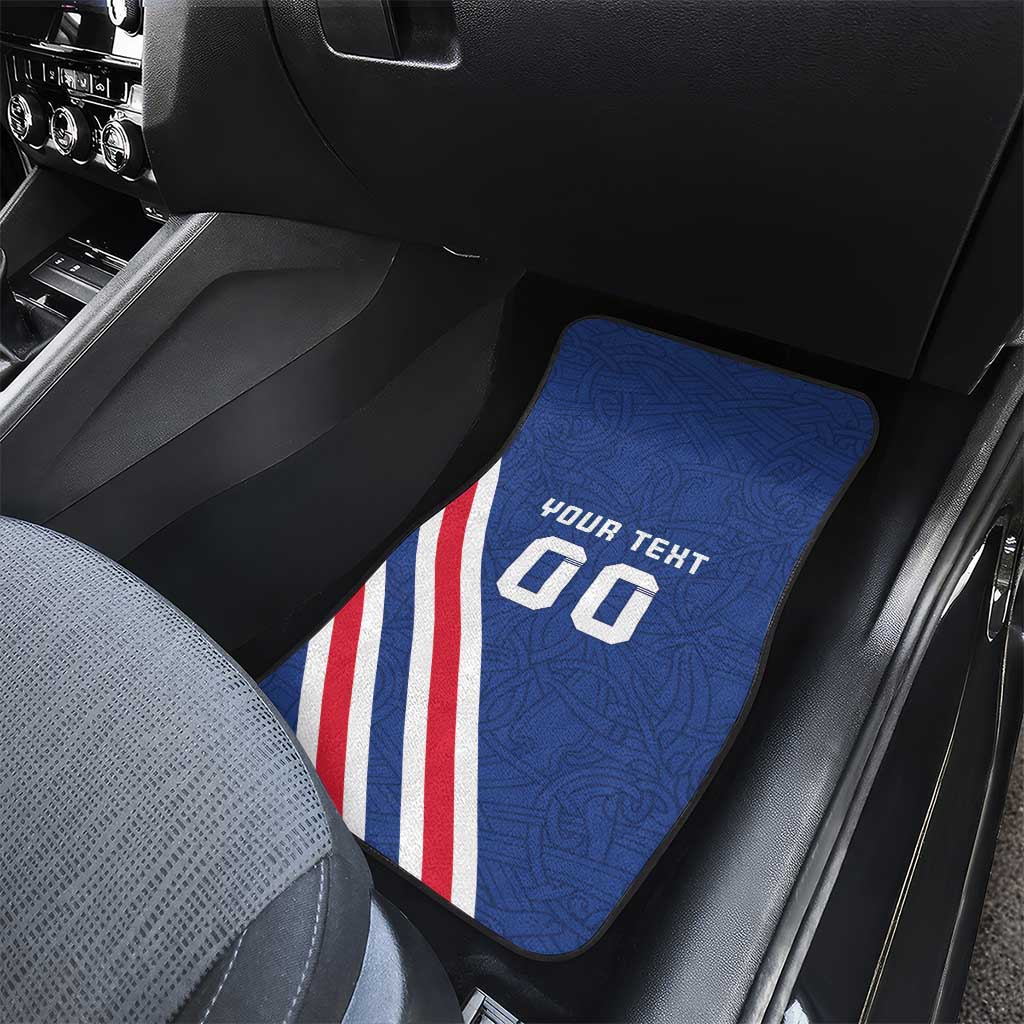 Custom Iceland Football Car Mats Strakarnir Okkar Celtic Pattern