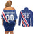 Custom Iceland Football Couples Matching Off Shoulder Short Dress and Long Sleeve Button Shirt Strakarnir Okkar Celtic Pattern