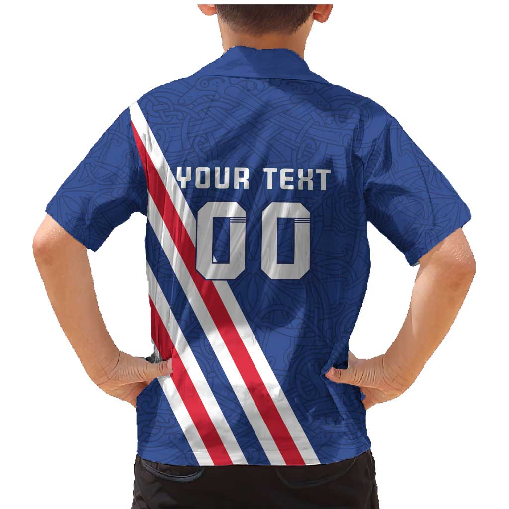 Custom Iceland Football Family Matching Mermaid Dress and Hawaiian Shirt Strakarnir Okkar Celtic Pattern