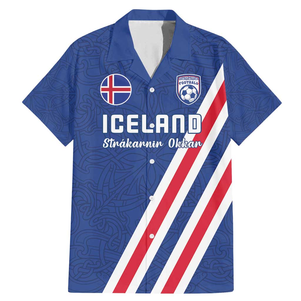 Custom Iceland Football Family Matching Mermaid Dress and Hawaiian Shirt Strakarnir Okkar Celtic Pattern
