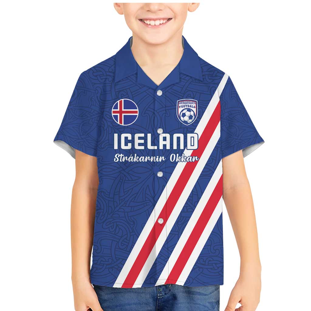 Custom Iceland Football Family Matching Mermaid Dress and Hawaiian Shirt Strakarnir Okkar Celtic Pattern