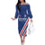 Custom Iceland Football Family Matching Off The Shoulder Long Sleeve Dress and Hawaiian Shirt Strakarnir Okkar Celtic Pattern