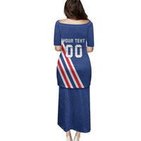 Custom Iceland Football Family Matching Puletasi and Hawaiian Shirt Strakarnir Okkar Celtic Pattern