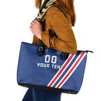 Custom Iceland Football Leather Tote Bag Strakarnir Okkar Celtic Pattern