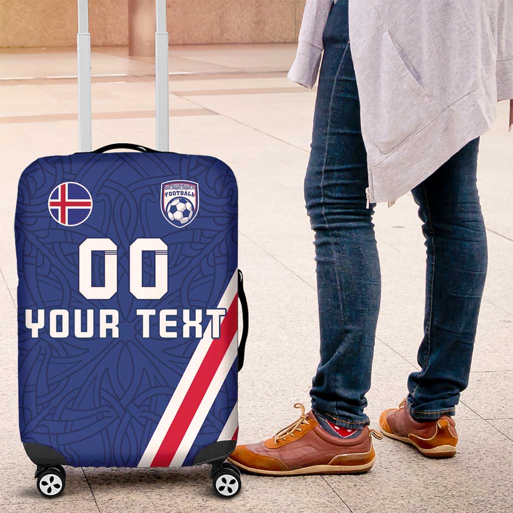 Custom Iceland Football Luggage Cover Strakarnir Okkar Celtic Pattern
