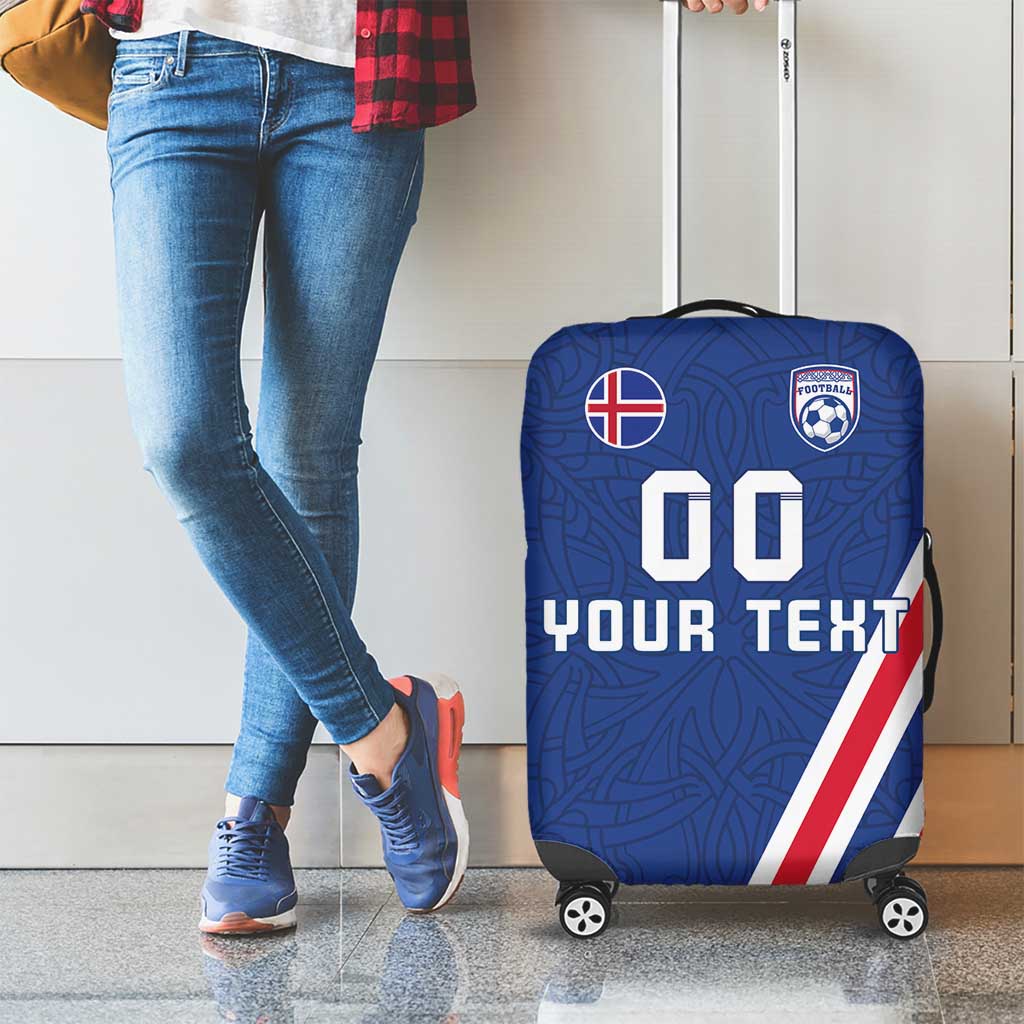 Custom Iceland Football Luggage Cover Strakarnir Okkar Celtic Pattern