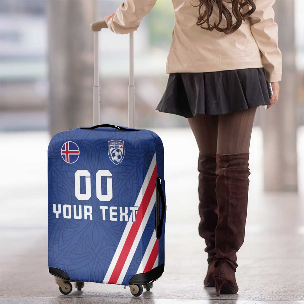 Custom Iceland Football Luggage Cover Strakarnir Okkar Celtic Pattern