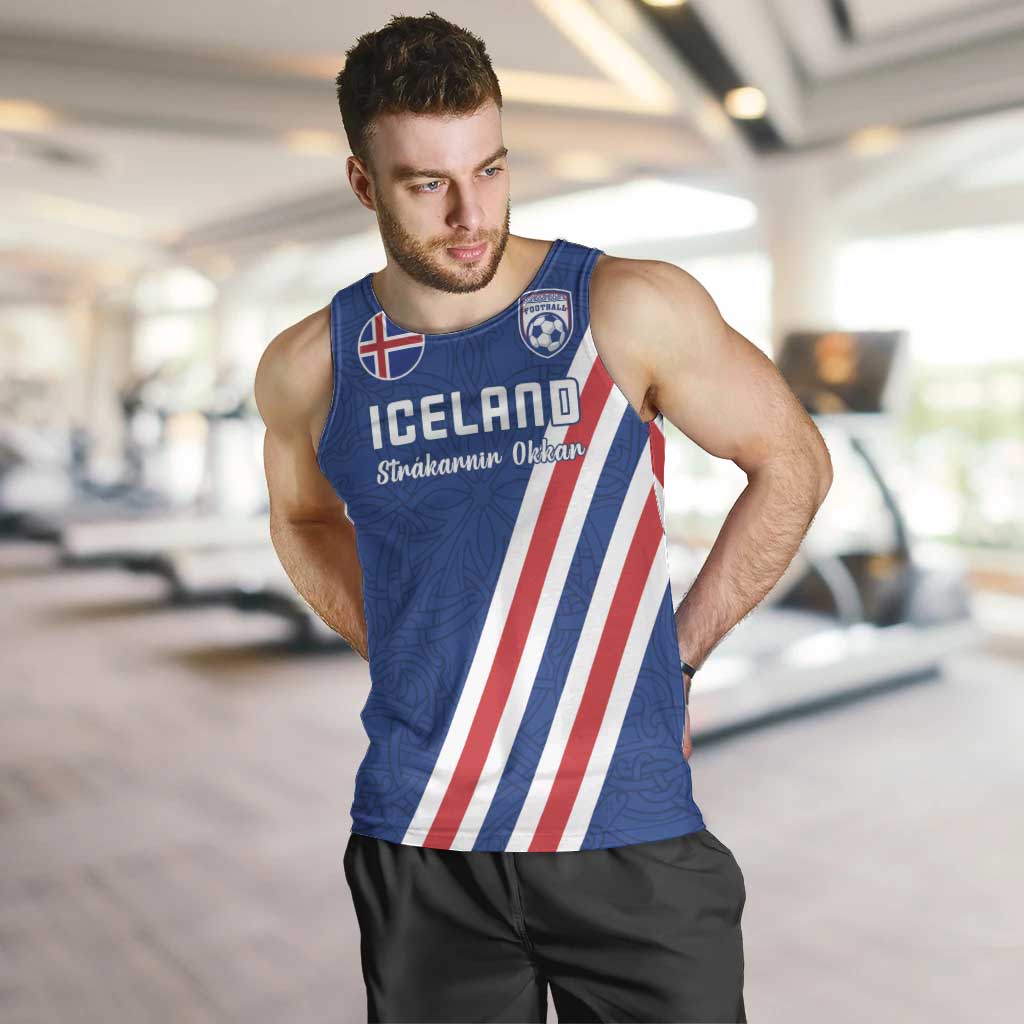 Custom Iceland Football Men Tank Top Strakarnir Okkar Celtic Pattern