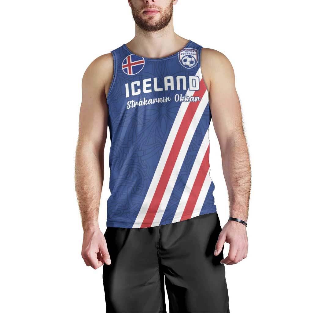 Custom Iceland Football Men Tank Top Strakarnir Okkar Celtic Pattern