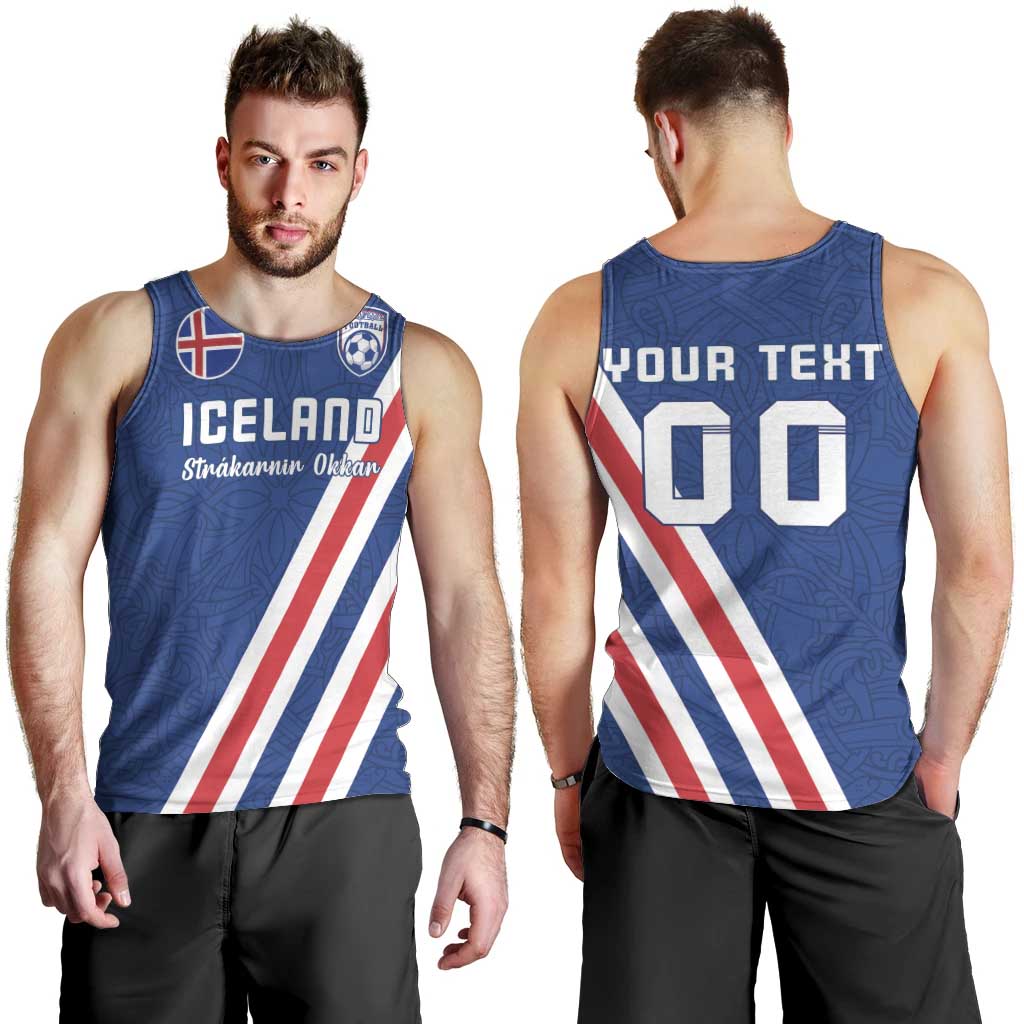 Custom Iceland Football Men Tank Top Strakarnir Okkar Celtic Pattern