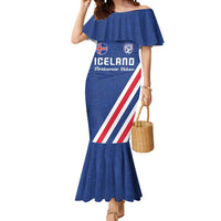 Custom Iceland Football Mermaid Dress Strakarnir Okkar Celtic Pattern
