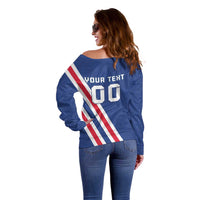 Custom Iceland Football Off Shoulder Sweater Strakarnir Okkar Celtic Pattern