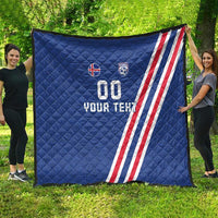 Custom Iceland Football Quilt Strakarnir Okkar Celtic Pattern