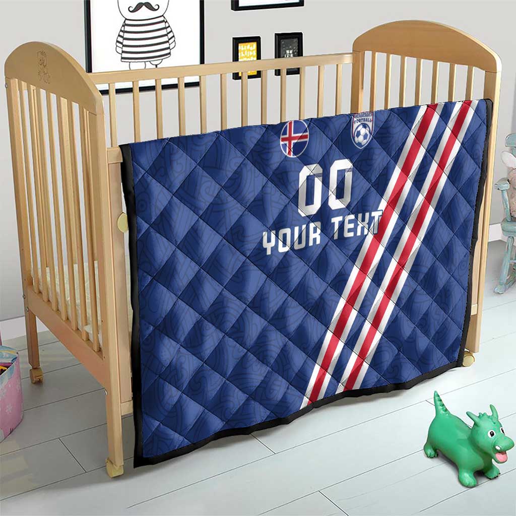 Custom Iceland Football Quilt Strakarnir Okkar Celtic Pattern