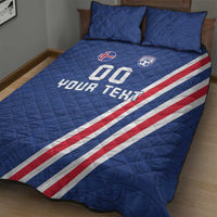 Custom Iceland Football Quilt Bed Set Strakarnir Okkar Celtic Pattern