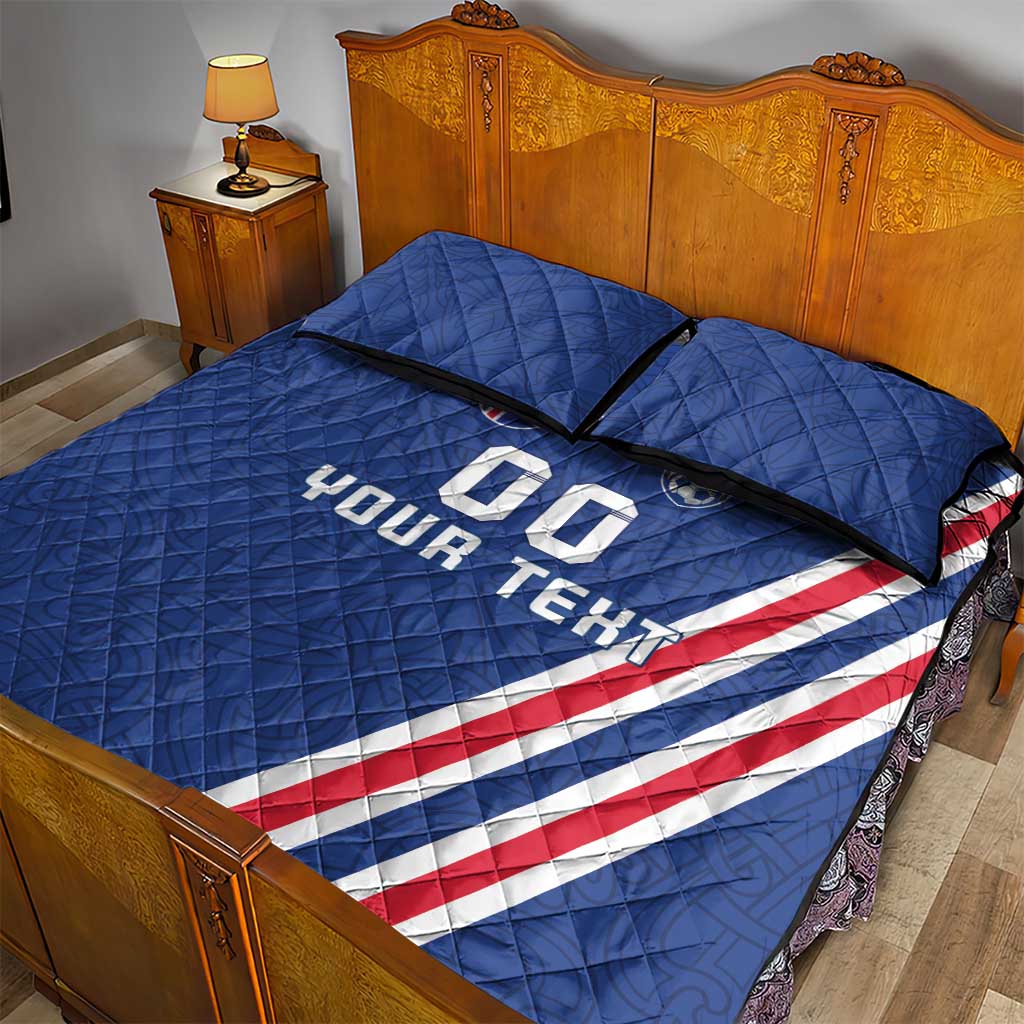 Custom Iceland Football Quilt Bed Set Strakarnir Okkar Celtic Pattern