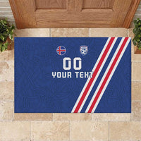Custom Iceland Football Rubber Doormat Strakarnir Okkar Celtic Pattern