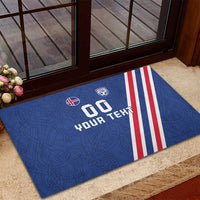 Custom Iceland Football Rubber Doormat Strakarnir Okkar Celtic Pattern