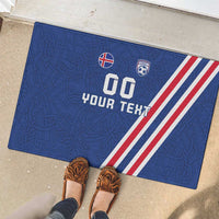 Custom Iceland Football Rubber Doormat Strakarnir Okkar Celtic Pattern
