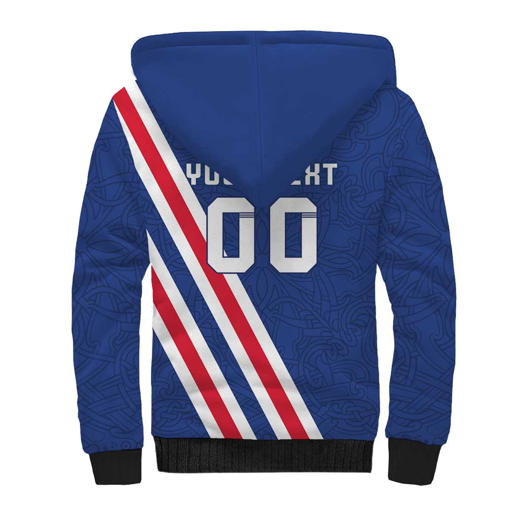 Custom Iceland Football Sherpa Hoodie Strakarnir Okkar Celtic Pattern