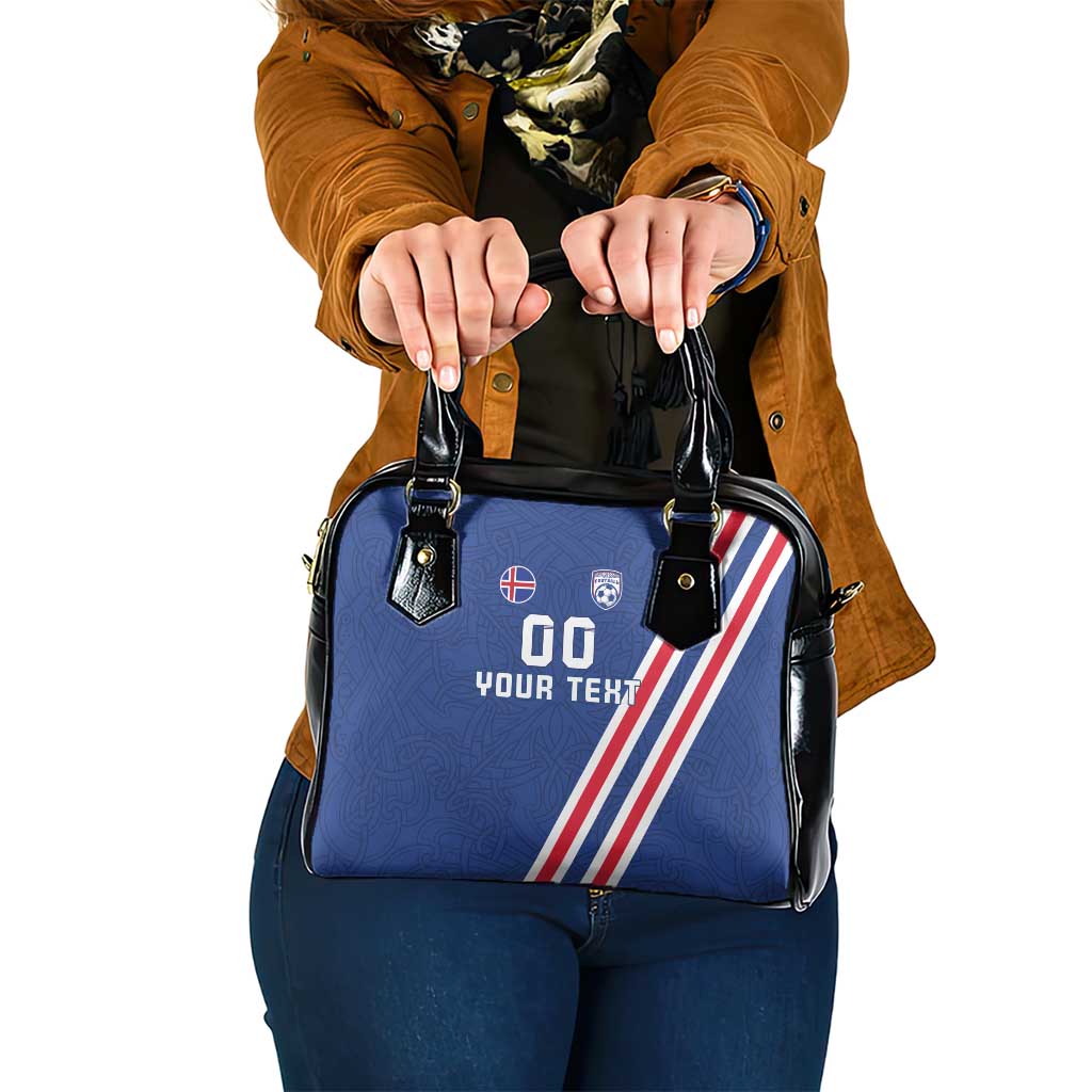 Custom Iceland Football Shoulder Handbag Strakarnir Okkar Celtic Pattern
