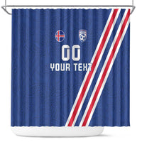 Custom Iceland Football Shower Curtain Strakarnir Okkar Celtic Pattern