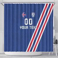 Custom Iceland Football Shower Curtain Strakarnir Okkar Celtic Pattern