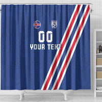 Custom Iceland Football Shower Curtain Strakarnir Okkar Celtic Pattern