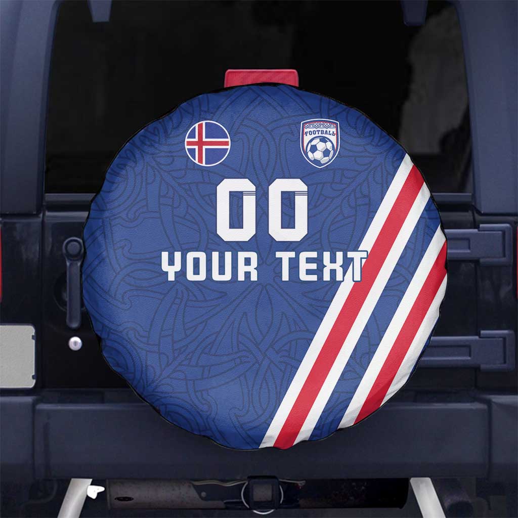 Custom Iceland Football Spare Tire Cover Strakarnir Okkar Celtic Pattern