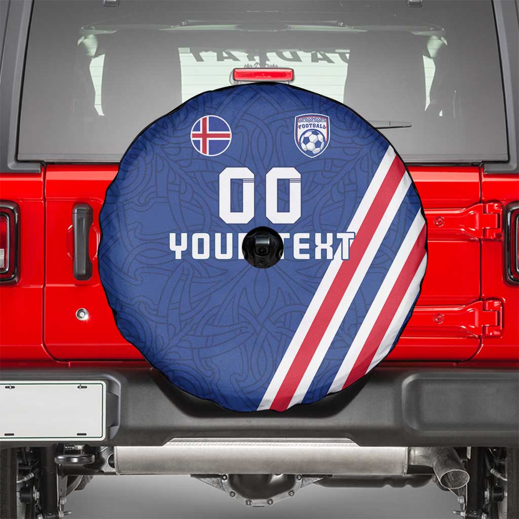 Custom Iceland Football Spare Tire Cover Strakarnir Okkar Celtic Pattern