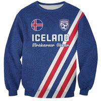 Custom Iceland Football Sweatshirt Strakarnir Okkar Celtic Pattern
