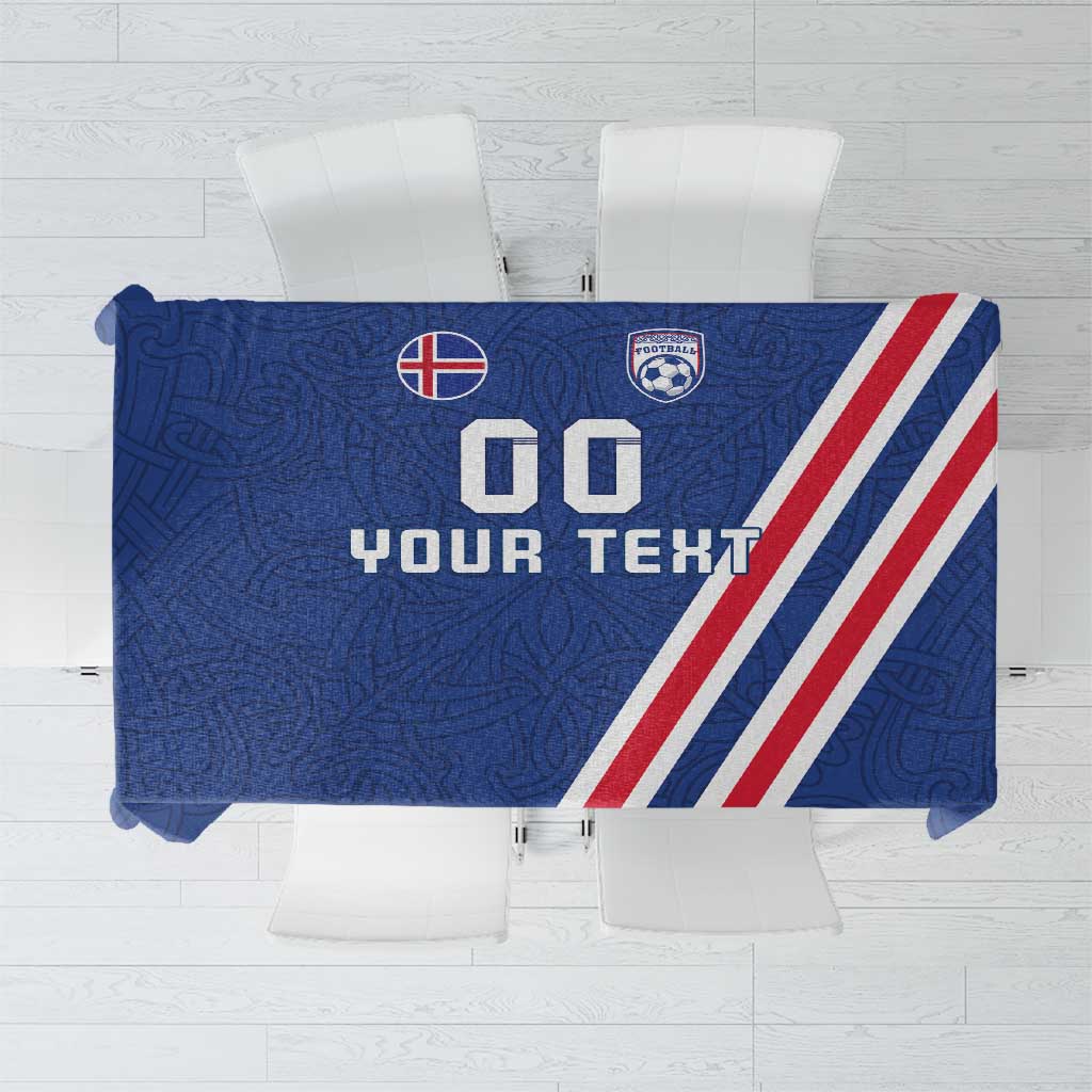 Custom Iceland Football Tablecloth Strakarnir Okkar Celtic Pattern