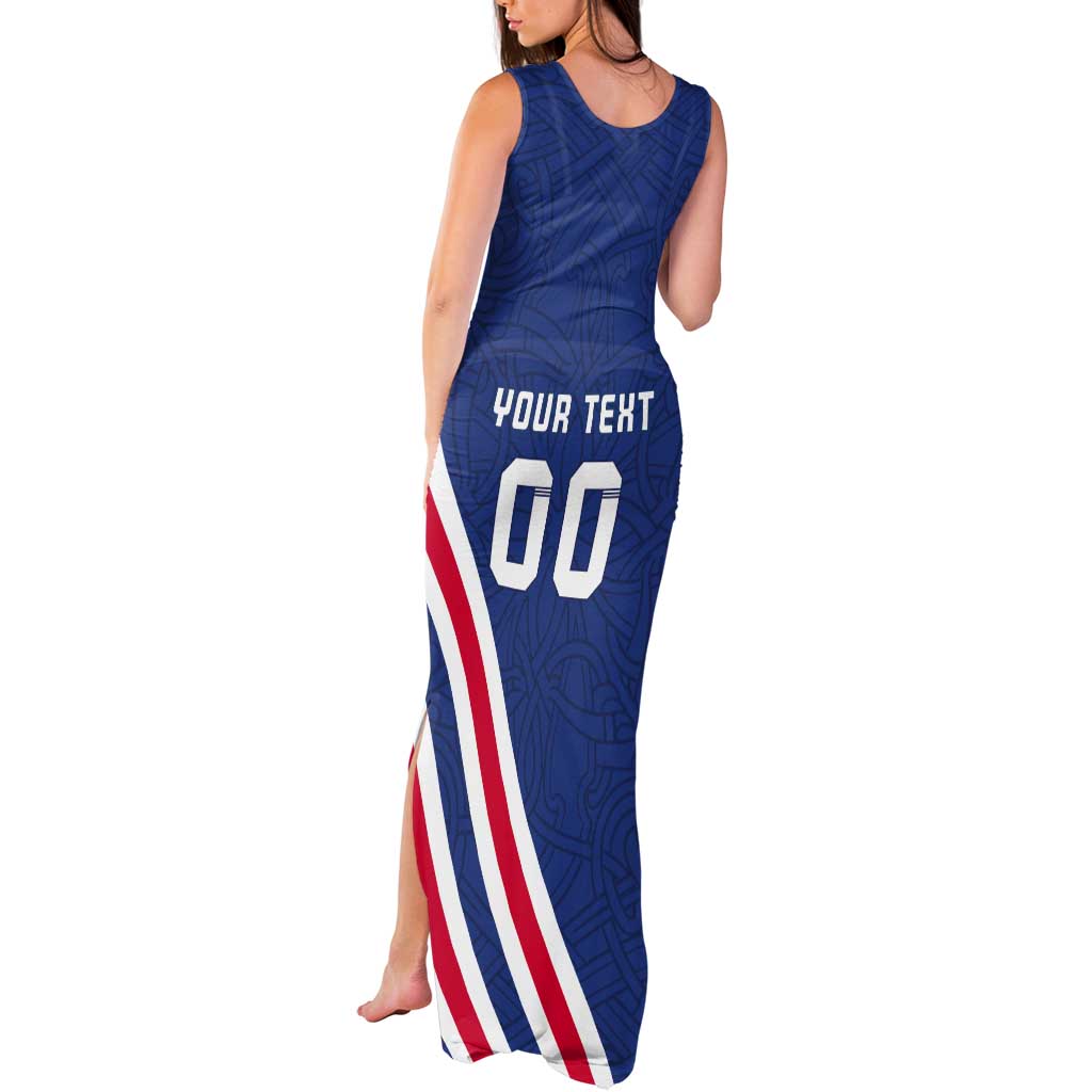 Custom Iceland Football Tank Maxi Dress Strakarnir Okkar Celtic Pattern