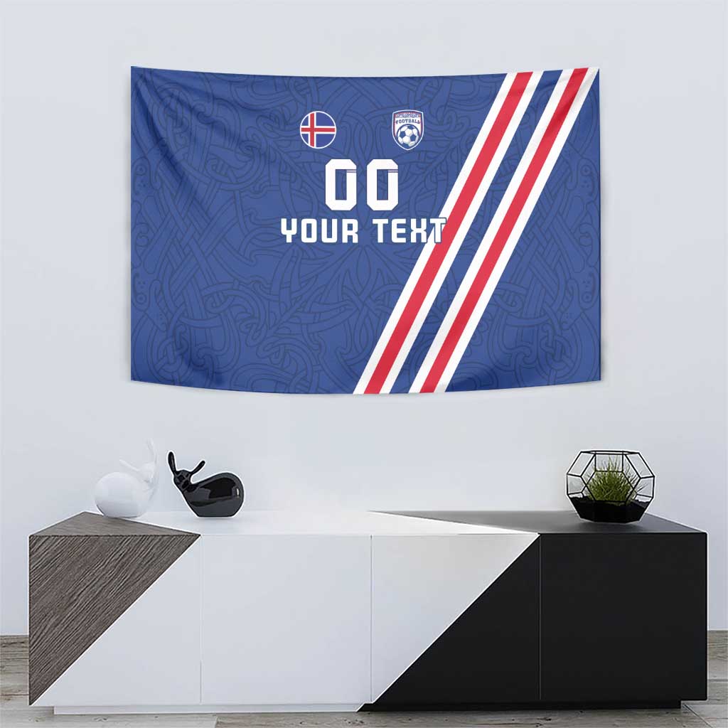 Custom Iceland Football Tapestry Strakarnir Okkar Celtic Pattern